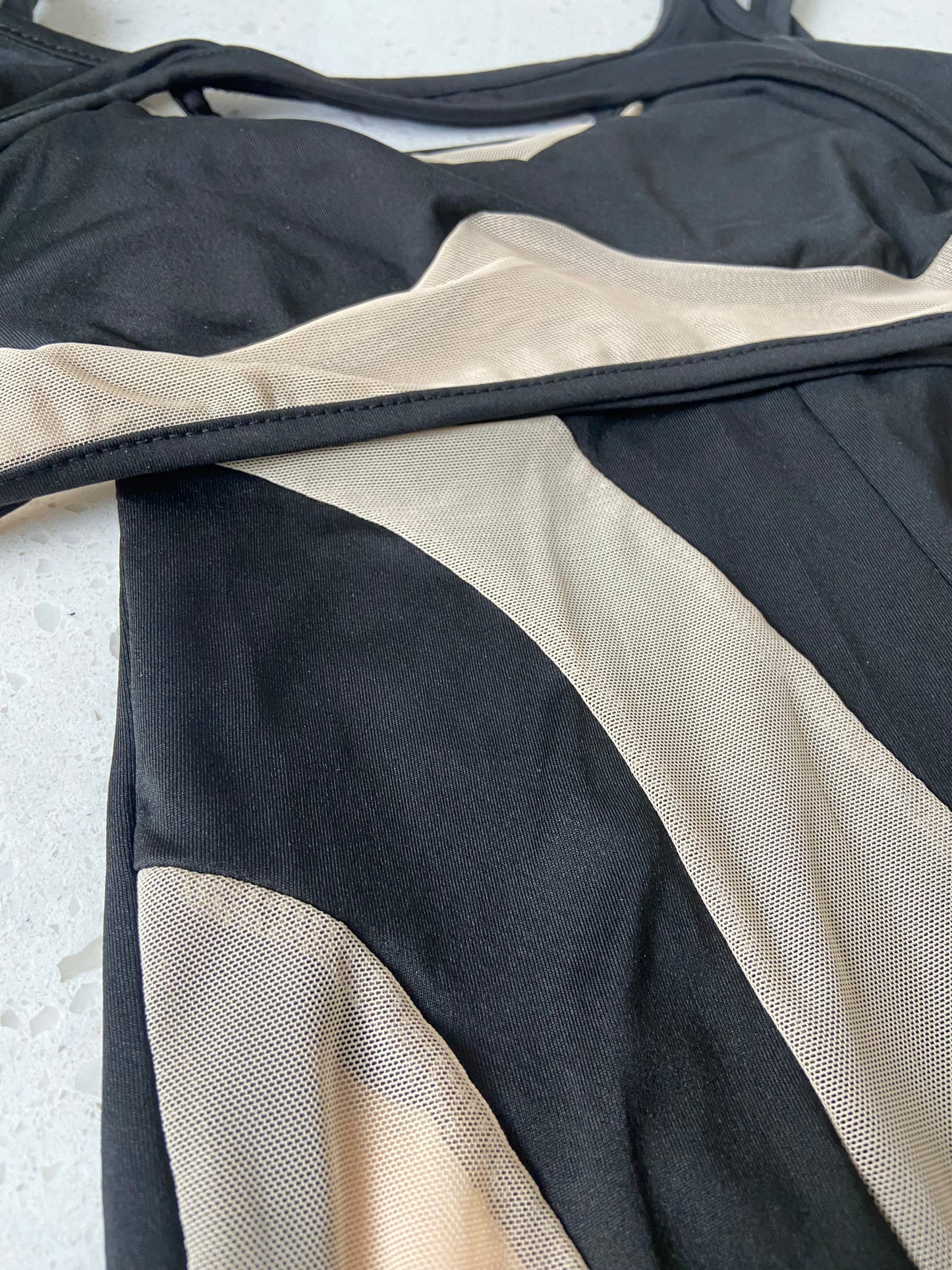 Women's Trophy Mesh Cutout Pants Set - BaeBekillinem Boutique- Polyester/ Spandex- White/ Pink/ Black