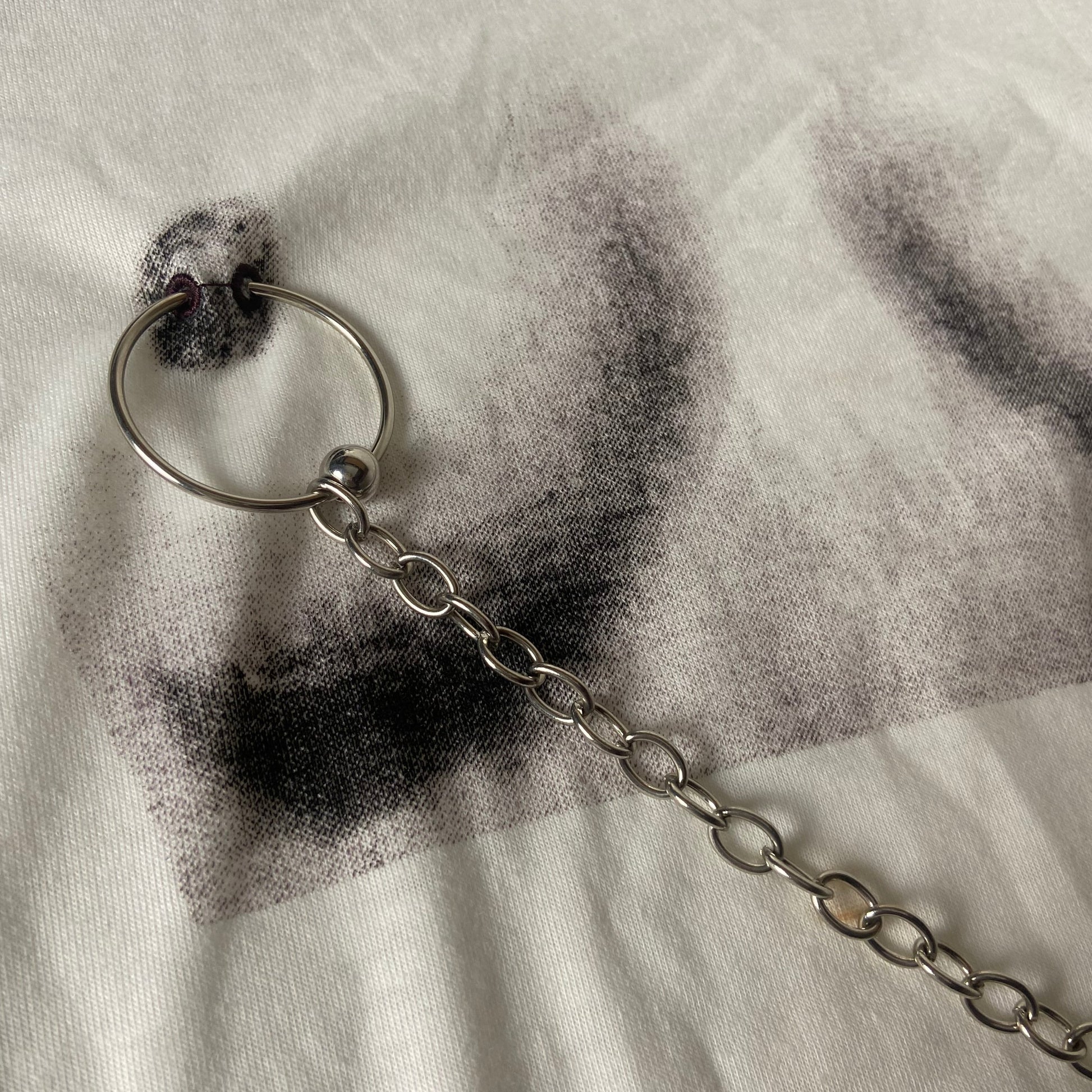 Women's Public Piercings Fitted Crop Top - BaeBekillinem Boutique- Polyester/ Cotton- White/ Black