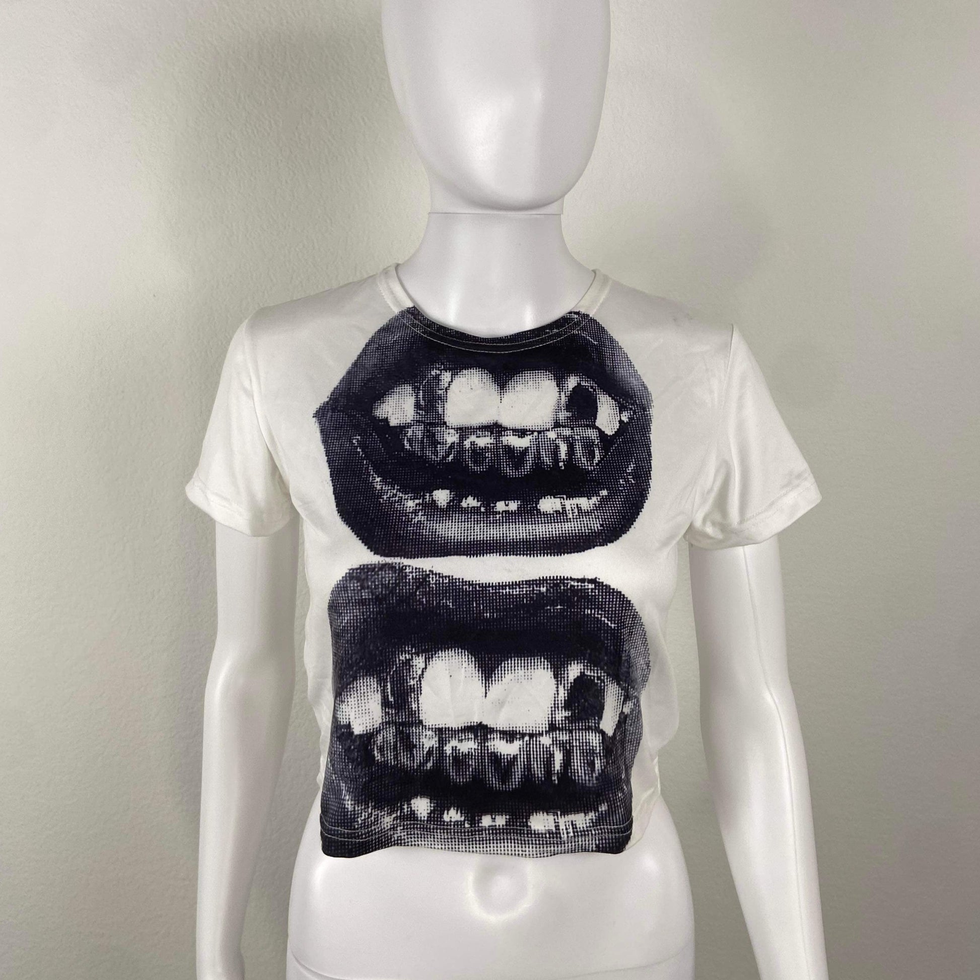 Women's My Grillz Baby Tee - BaeBekillinem Boutique - White/ Black- Cotton