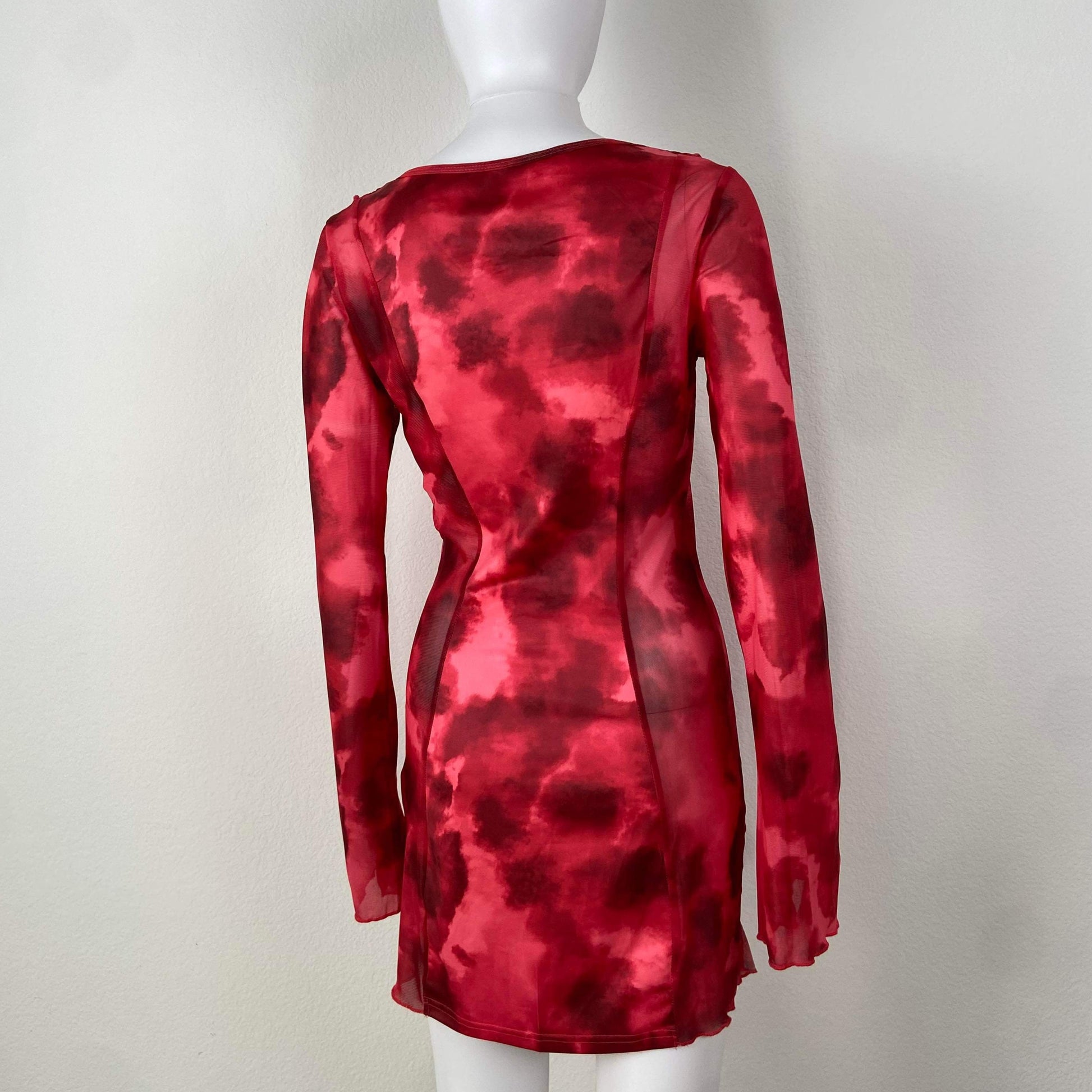 Women's Summer Passion Ruffle Bodycon Dress - BaeBekillinem Boutique- Polyester- Red