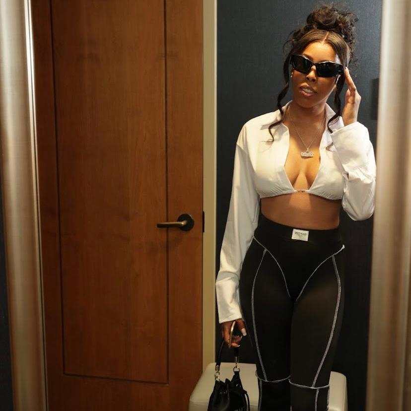 Solid Frisky Business Crop Top- Baebekillinem Boutique- White- long sleeve