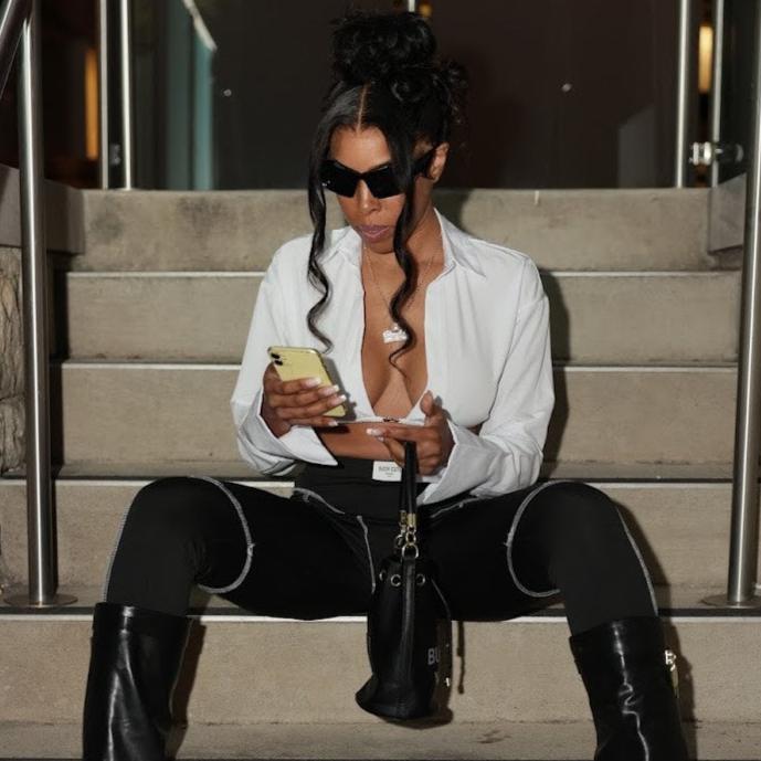 Solid Frisky Business Crop Top- Baebekillinem Boutique- White- long sleeve