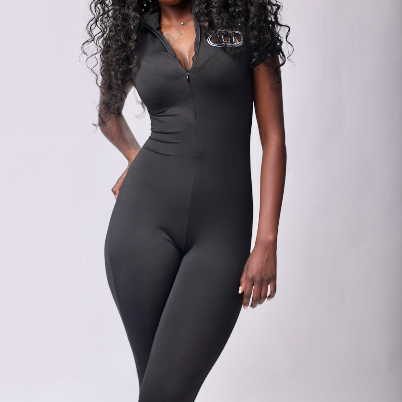 Women's Streetwear Hollow Active Jumpsuit- Baebekillinem Boutique- Black/ Blue- Polyester/ Spandex