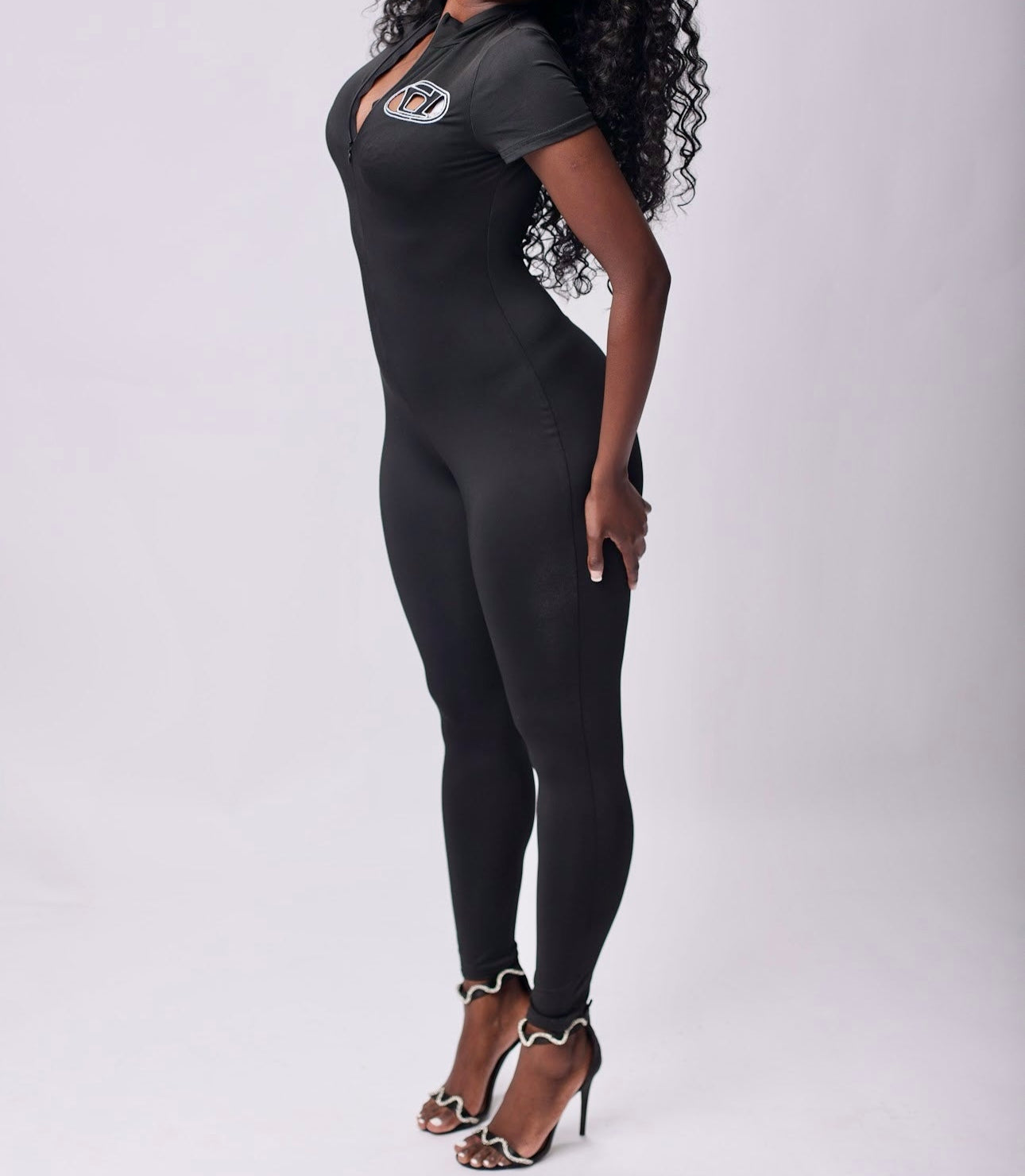 Women's Streetwear Hollow Active Jumpsuit- Baebekillinem Boutique- Black/ Blue- Polyester/ Spandex