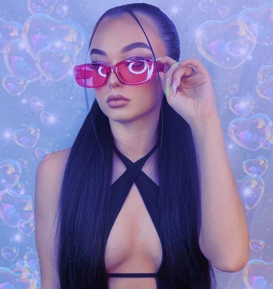 Women's Clear Candy Sunglasses- Pink/ Orange/ Blue/ Green- Plastic/ Polycarbonate- Baebekillinem Boutique- it girl- doja cat- nicki minaj- city girls- megan- kardashian- party- accessories- glasses- spring- summer
