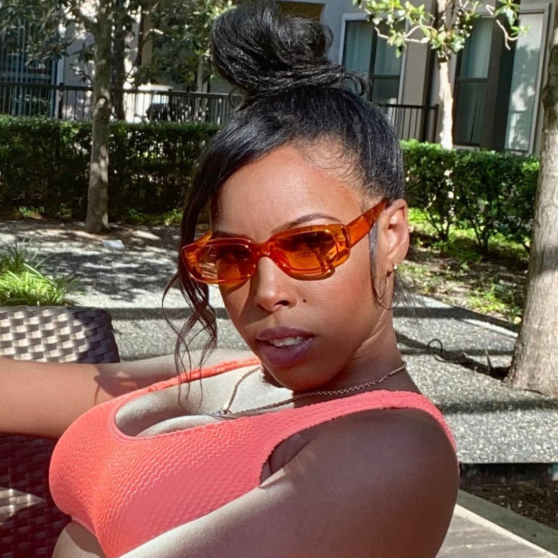 Women's Clear Candy Sunglasses- Pink/ Orange/ Blue/ Green- Plastic/ Polycarbonate- Baebekillinem Boutique- it girl- doja cat- nicki minaj- city girls- megan- kardashian- party- accessories- glasses- spring- summer