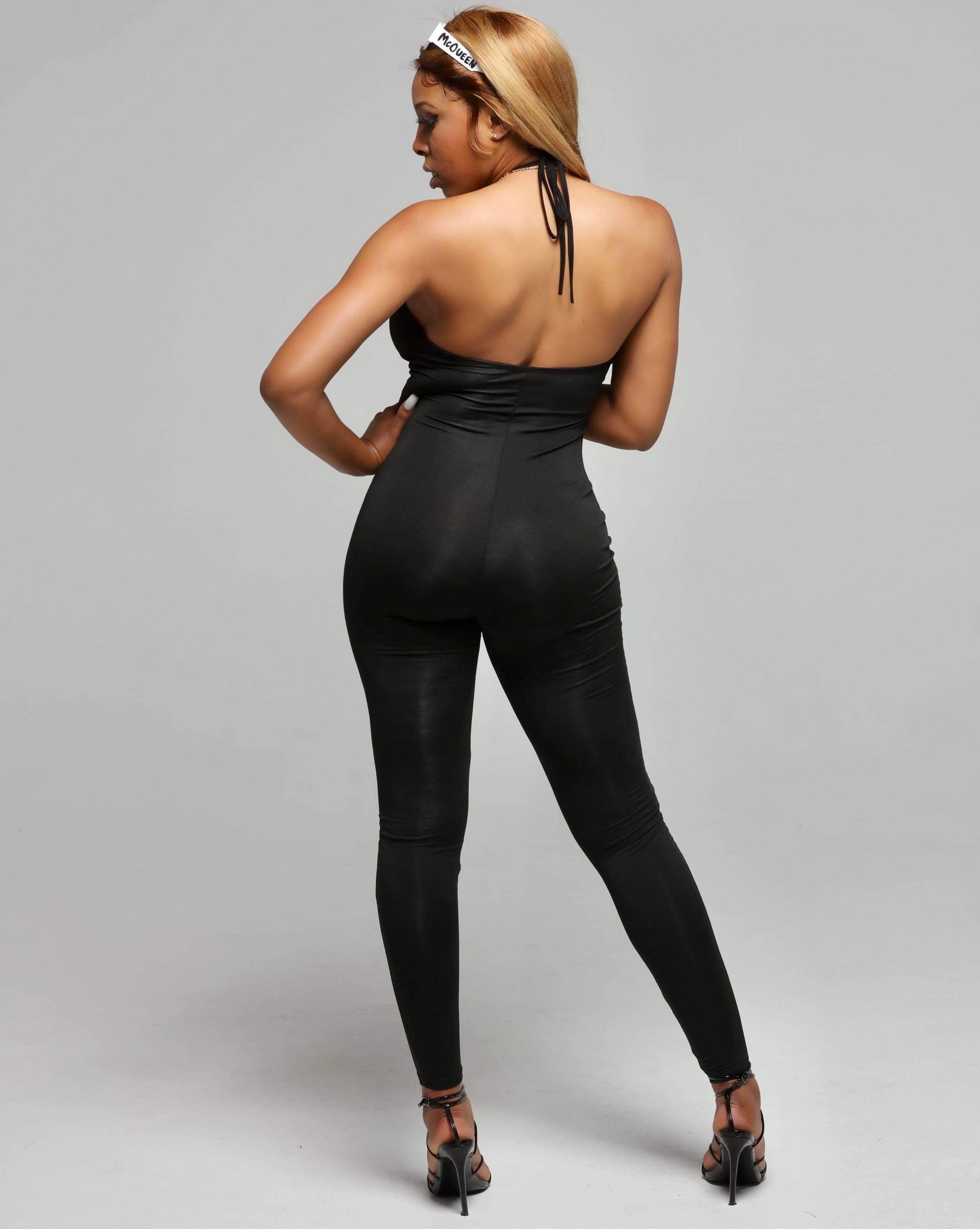 Freak Em Jumpsuit - BaeBekillinem- Polyester/ Spandex- Black