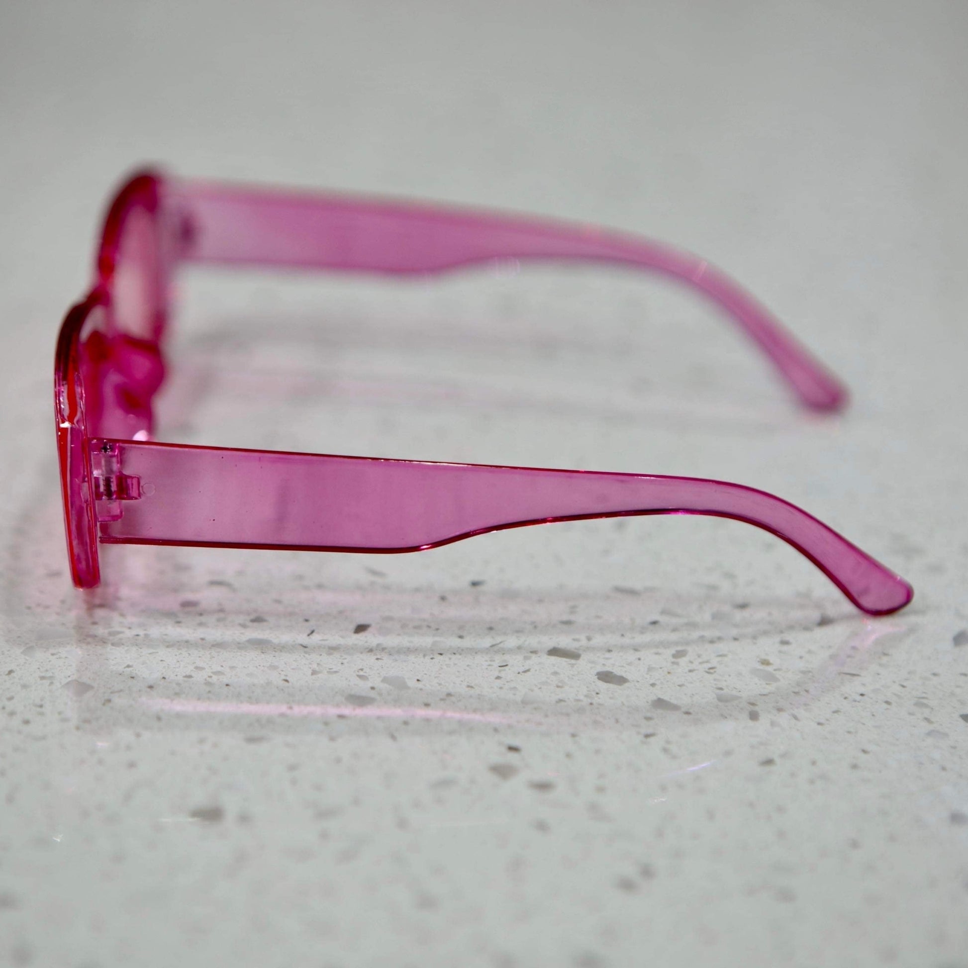 Women's Clear Candy Sunglasses- Pink/ Orange/ Blue/ Green- Plastic/ Polycarbonate- Baebekillinem Boutique