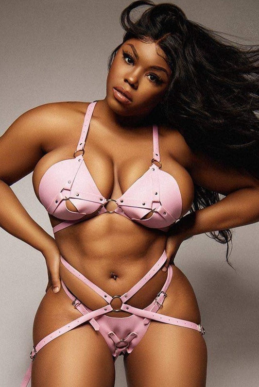 Sexy Leather Harness- front view - BaeBekillinem
