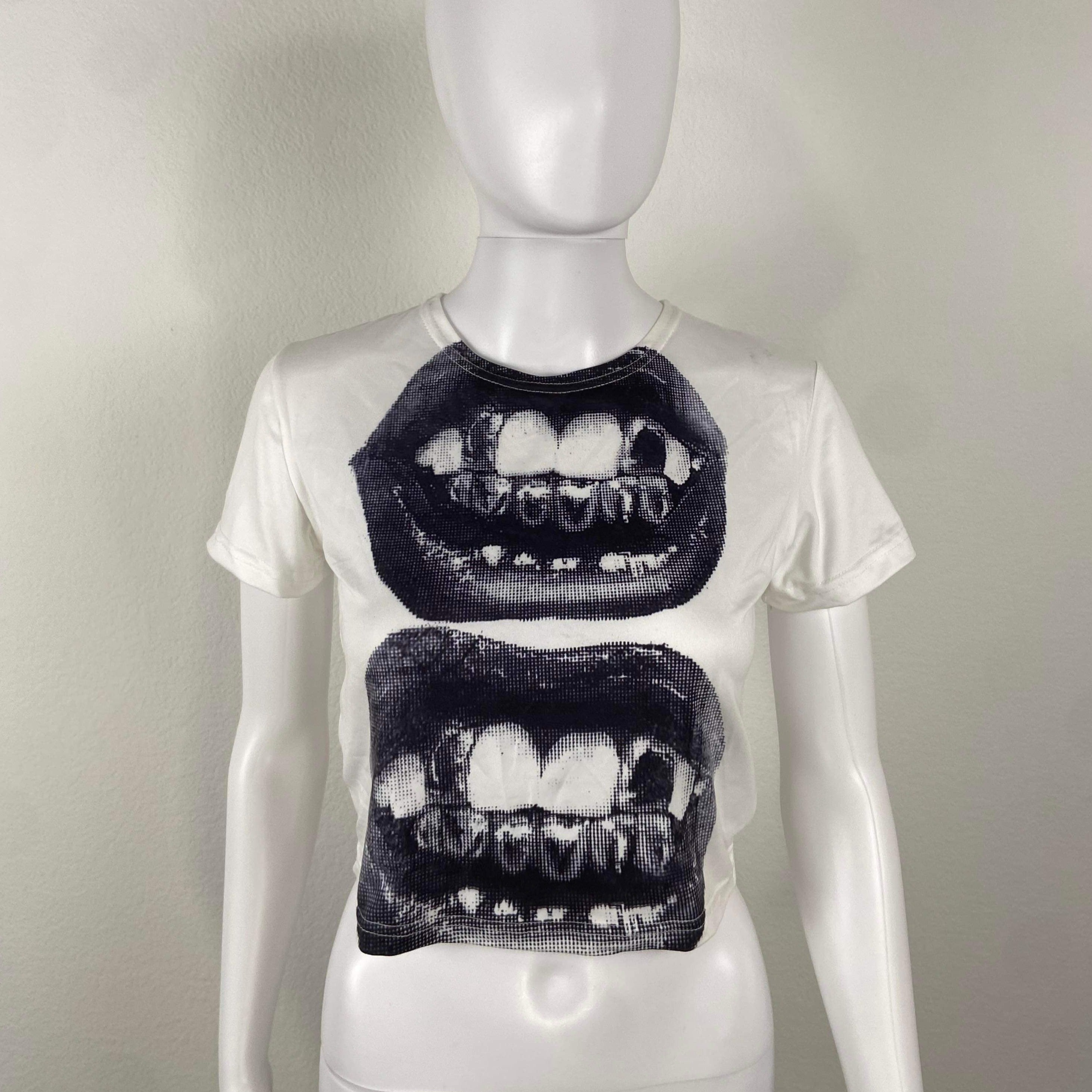 Saint laurent outlet teeth t shirt