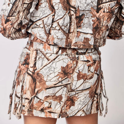 Real Camo Cargo Skirt