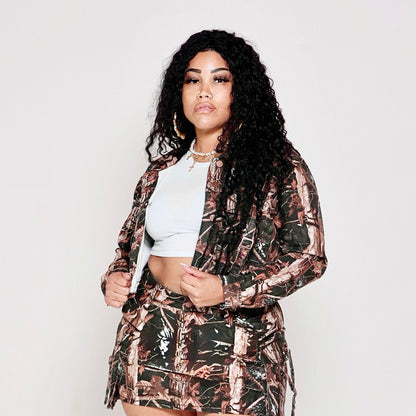 Real Camo Moto Crop Jacket